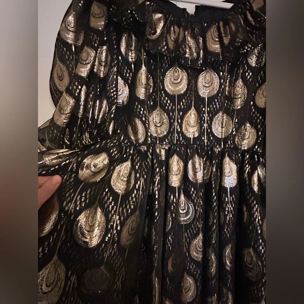 Vintage Art Deco Puff Sleeve Dress - Picture 5 of 11